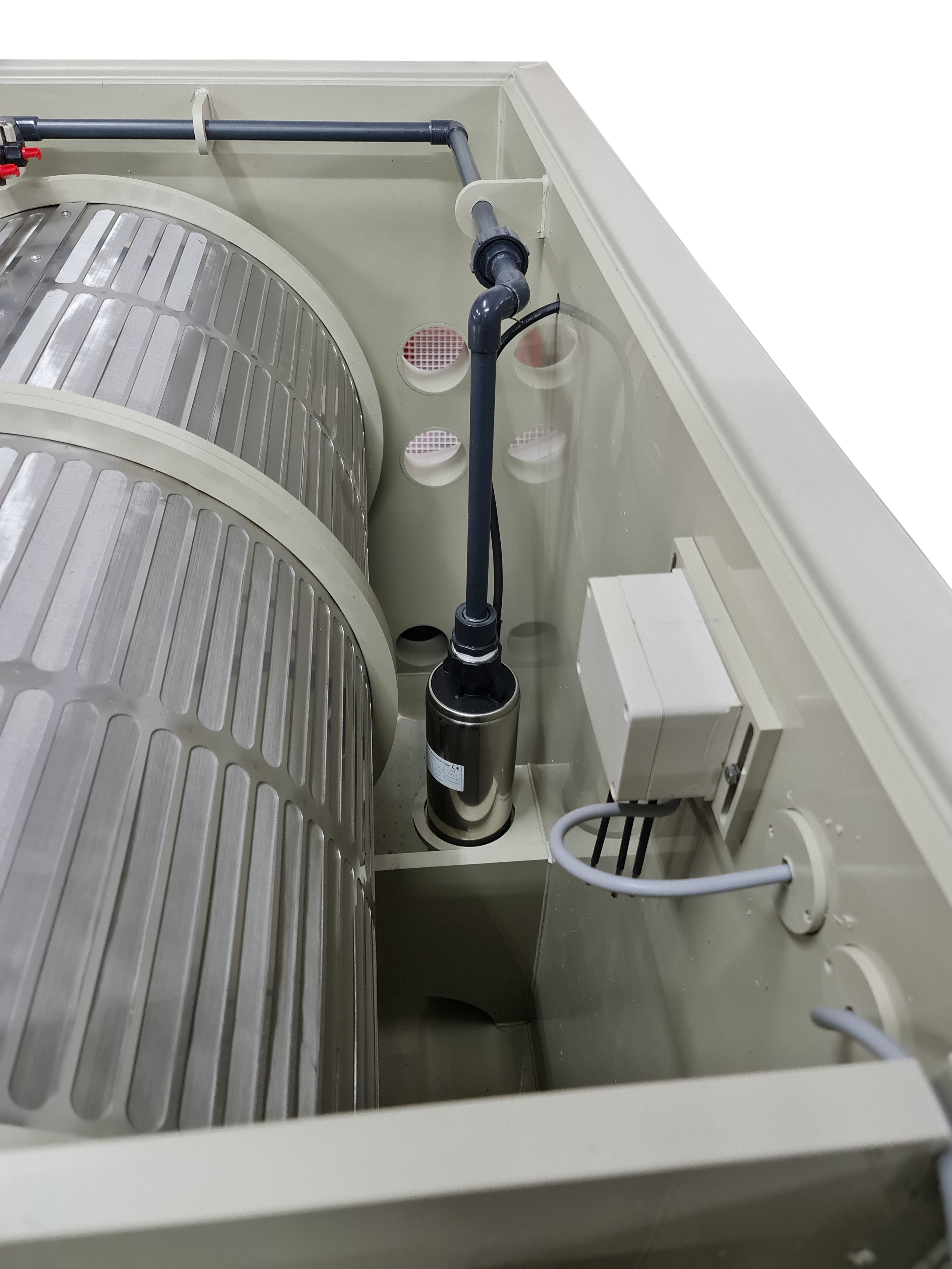 EPS Trommelfilter PP150  incl. Doppeltrommel, Steuerung, Spülrinne mit Rinnenspülung und interner Spülpumpe