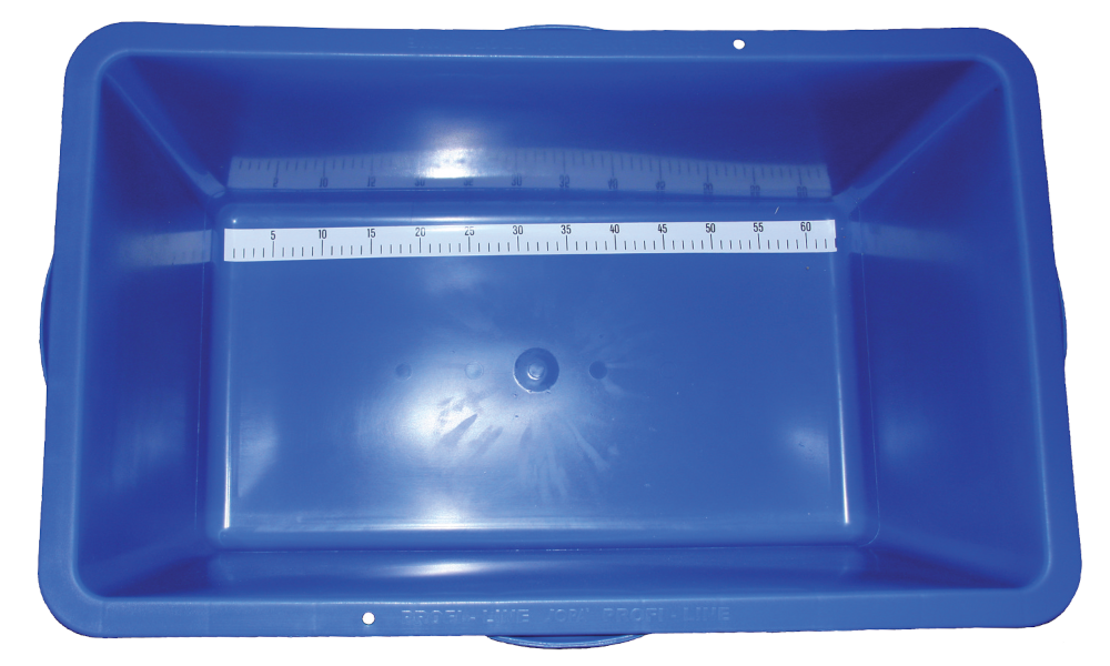 Messwanne 72 x 42 x 30 cm - 90 Liter - blau - inkl. Maßband