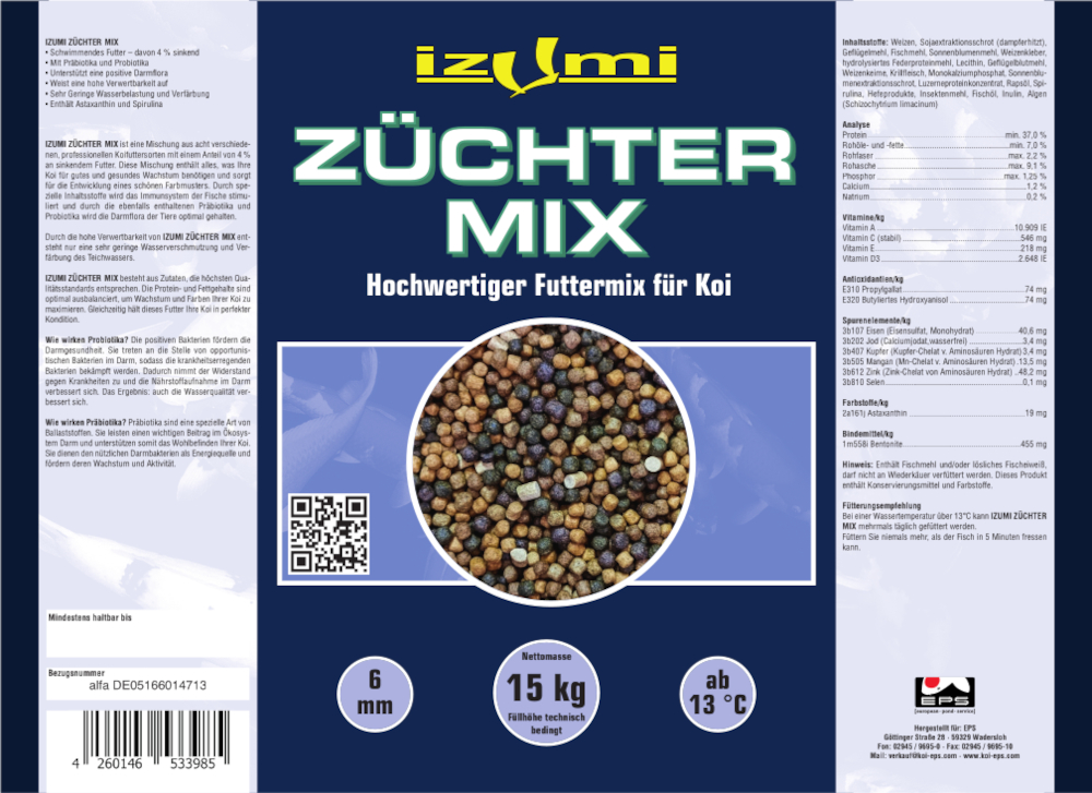 Izumi Züchter Mix 6 mm - 15 kg - Sackware