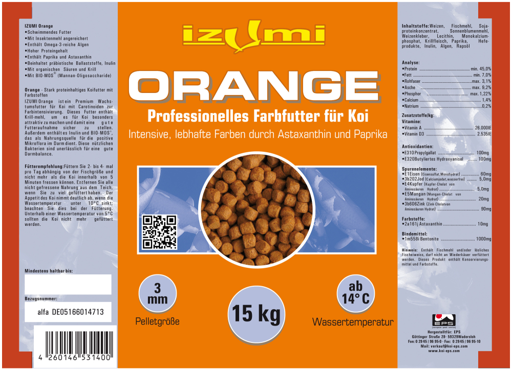 Izumi Orange 3 mm - 15 kg - Sackware