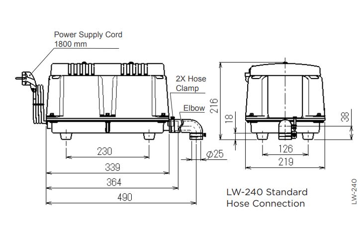 Thomas/Yasunaga LW-240 Luftpumpe