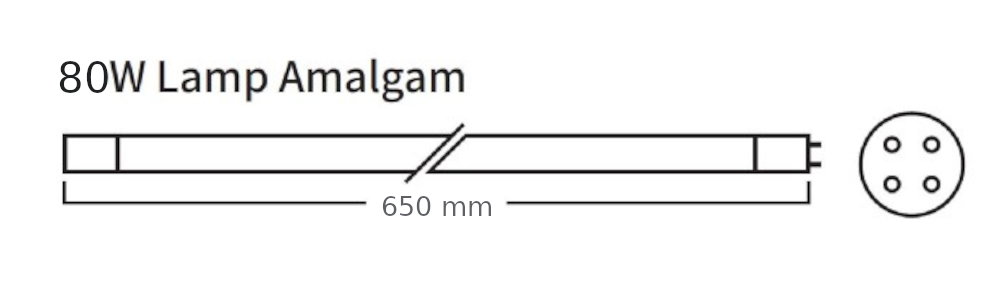 Replacement lamp Diving UVC 80W Amalgam