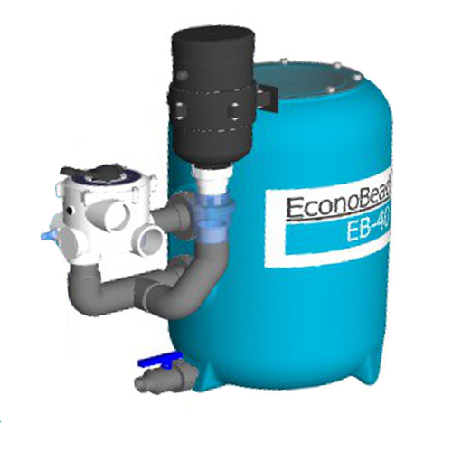 EconoBeadfilter EB40 50 mm potrubí. 1 1/2palcový ventil